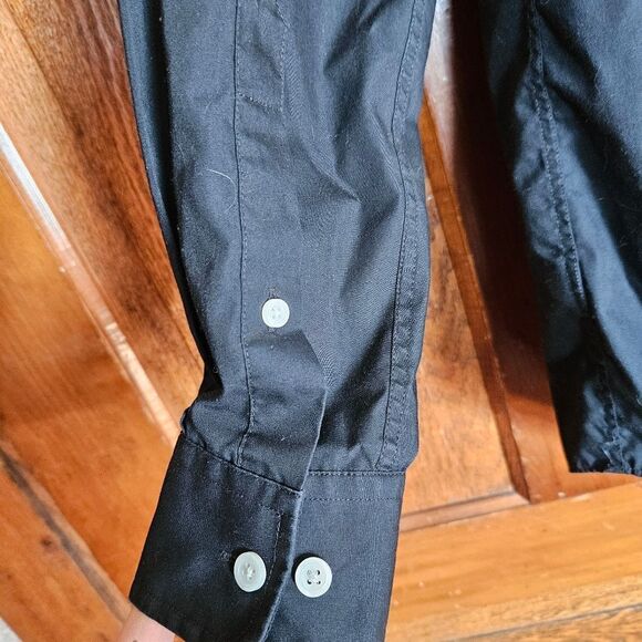 Croft & Barrow Men’s Black LS Shirt Classic Fit Easy Care Size 14.5 32/33 sleeve - Picture 7 of 10